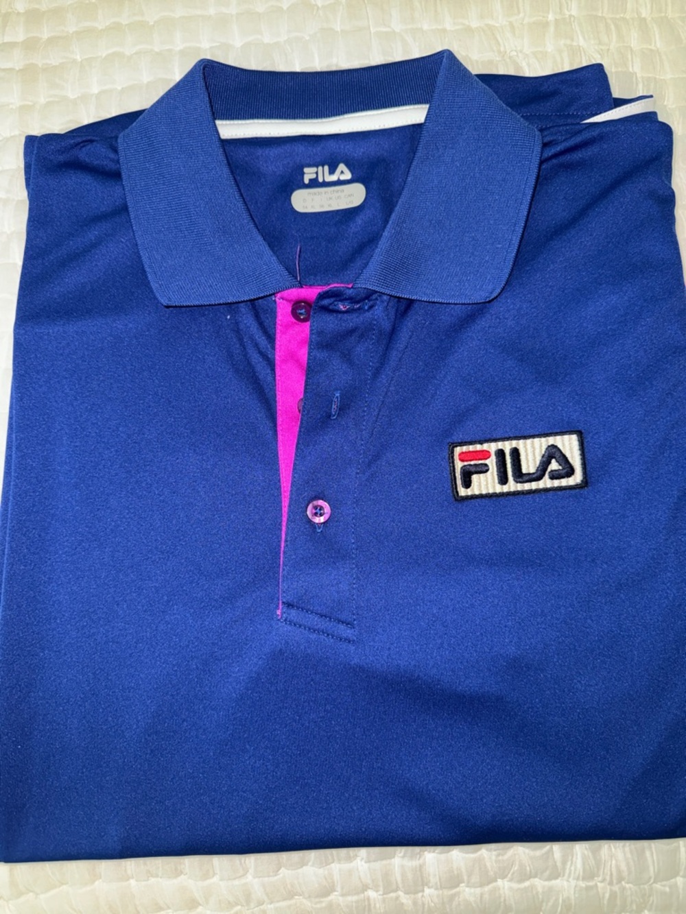 Fila Vintage Official BNP Paribas Tennis Open Polo Shirt , New, LRG